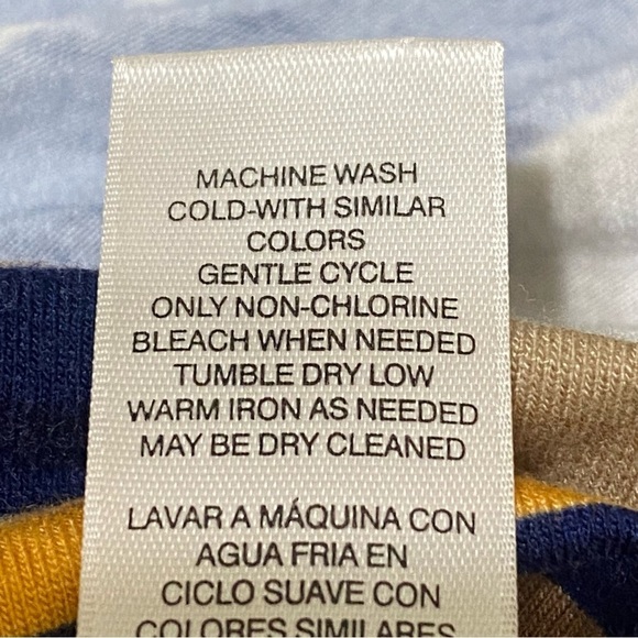 Chico’s Geometric Lace Up Blouse Size Large Blue Orange Abstract Print Top - Picture 10 of 11